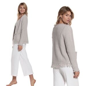 Barefoot Dreams CC Fringe Jacket NWT M